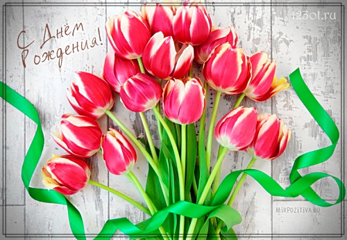 Открытка, картинка для женщины! На день рождения! Красивые пожелания для отправки в соц. сети! Скачать онлайн бесплатно для вацап!