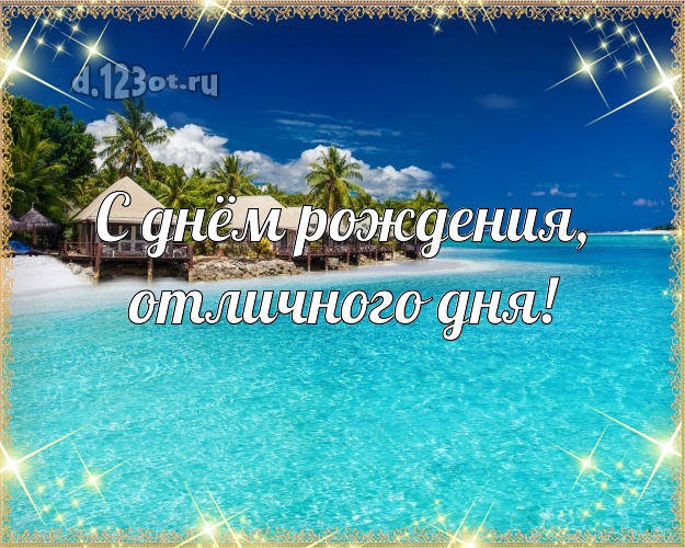 Ко дню рождения! открытка парню с экзотикой для whatsApp, для телеграм, для vk, для фейсбука, для одноклассники!! Скачать онлайн бесплатно для вацап!