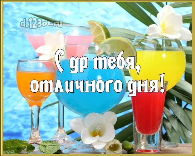 На день рождения! картинка с экзотикой для вацап, для telegram, для вконтакте, для facebook, для одноклассники!! Скачать онлайн бесплатно для вацап!