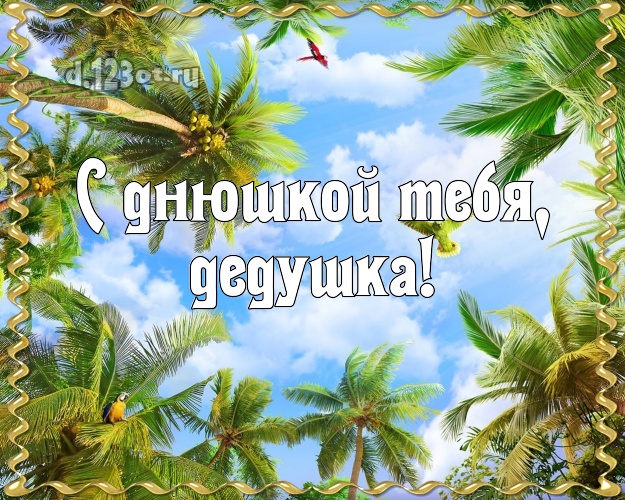С днюшкой Тебя, дедушка! открытка для дедулички с фотками отдыха для whatsApp, для телеграм, для вконтакте, для фейсбук, для одноклассников! Скачать онлайн бесплатно для вацап!