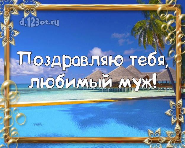 На день рождения! открытка отцу моих детей с экзотической природой для вацап, для telegram, для вконтакте, для facebook, для одноклассники! Скачать онлайн бесплатно для вацап!