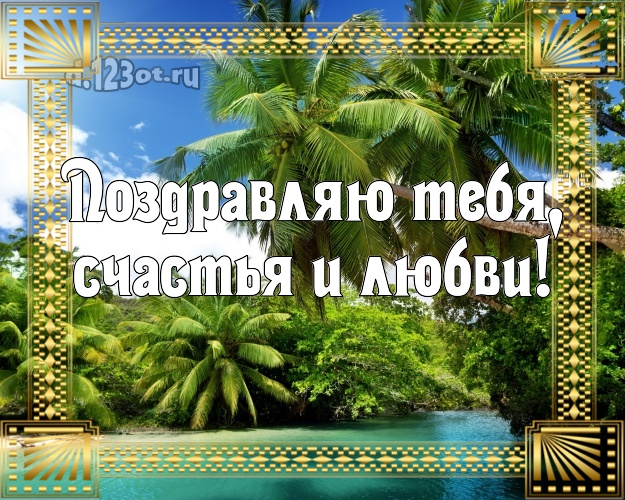 С днём рождения! картинка парню с пальмами для ватсапа, для телеграм, для вконтакте, для фейсбука, для одноклассники!! Скачать онлайн бесплатно для вацап!