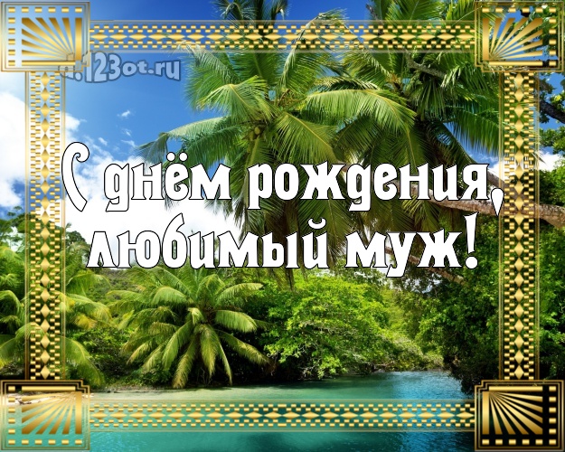 Ко дню рождения! картинка для любимого мужа с красивой природой для whatsApp, для телеграм, для вк, для facebook, для одноклассников! Скачать онлайн бесплатно для вацап!