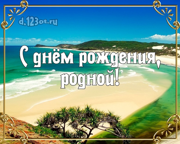 Ко дню рождения! картинка любимому мужу с экзотикой для whatsApp, для telegram, для вк, для фейсбук, для одноклассников! Скачать онлайн бесплатно для вацап!