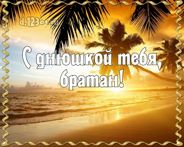 В день рождения! открытка молодому человеку с экзотикой для вацап, для телеграм, для вконтакте, для фейсбука, для одноклассники! Скачать онлайн бесплатно для вацап!