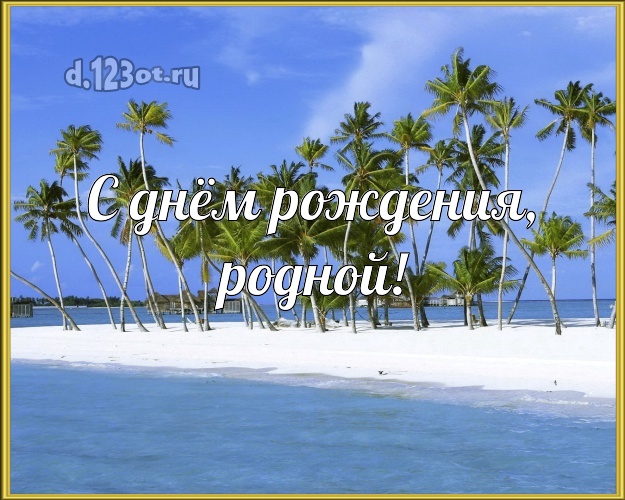 В день рождения! открытка отцу моих детей с экзотикой для ватсапа, для telegram, для вк, для фейсбука, для одноклассники! Скачать онлайн бесплатно для вацап!