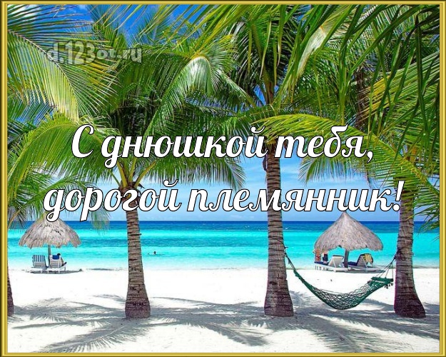 С днюшкой Тебя, дорогой племянник! открытка для племянника с океаном для whatsApp, для telegram, для вк, для фейсбука, для одноклассники! Скачать онлайн бесплатно для вацап!