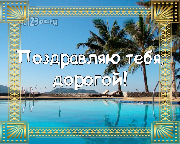 В день рождения! картинка любимому мужу с экзотической природой для ватсапа, для telegram, для вк, для фейсбук, для одноклассников! Скачать онлайн бесплатно для вацап!