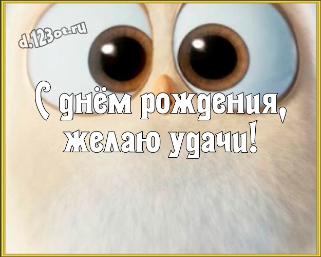 С днём рождения, желаю удачи! Мультяшная открытка озорному мужчине со смайликами для whatsApp, для telegram, для вк, для фейсбук, для одноклассники! Скачать онлайн бесплатно для вацап!
