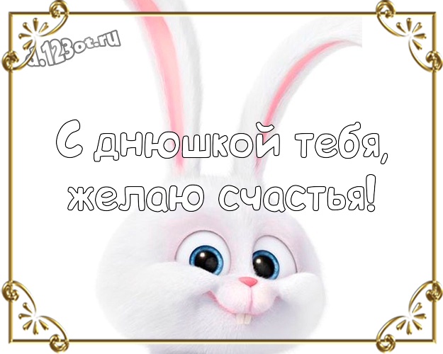 С днюшкой Тебя, желаю счастья! Ироничная открытка классным и юморным друзьям со смайликами для вацап, для телеграм, для вк, для facebook, для одноклассников! Скачать онлайн бесплатно для вацап!