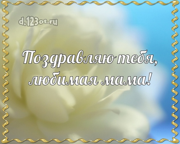 Поздравляю Тебя, любимая мама! Душевная картинка классной маме с красивыми розами для ватсапа, для telegram, для vk, для facebook, для одноклассников! Скачать онлайн бесплатно для вацап!