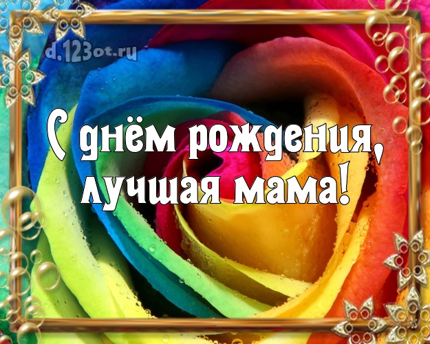 С днём рождения, лучшая мама! Манящая открытка лучшей маме на свете с шикарными розами для whatsApp, для telegram, для вк, для фейсбука, для одноклассников! Скачать онлайн бесплатно для вацап!