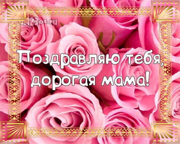 Поздравляю Тебя, дорогая мама! Чудесная картинка для классной мамы с розами для ватсапа, для telegram, для вк, для facebook, для одноклассников! Скачать онлайн бесплатно для вацап!