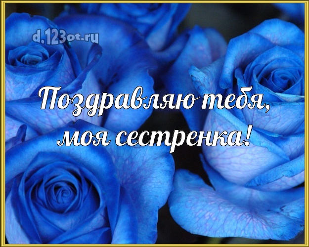 Поздравляю Тебя, моя сестренка! Дивная картинка для лучшей сестры с красивой розой для ватсапа, для telegram, для vk, для facebook, для одноклассников! Скачать онлайн бесплатно для вацап!