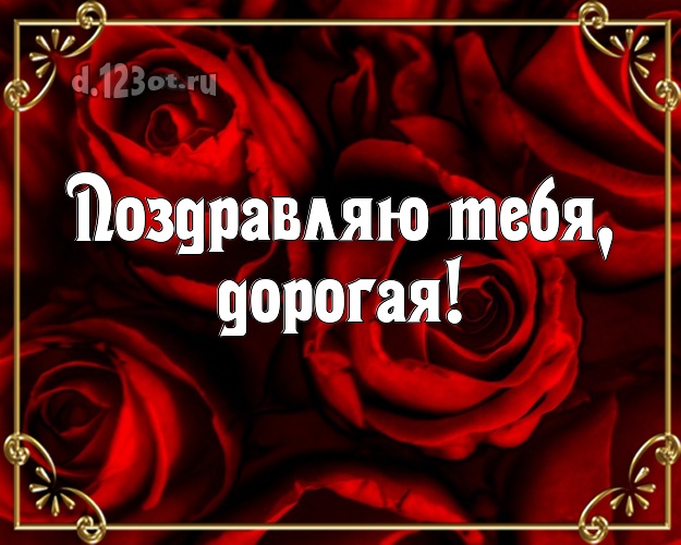 Поздравляю Тебя, дорогая! Забавная открытка женщине с красивой розой для вацап, для telegram, для вконтакте, для фейсбука, для одноклассники! Скачать онлайн бесплатно для вацап!
