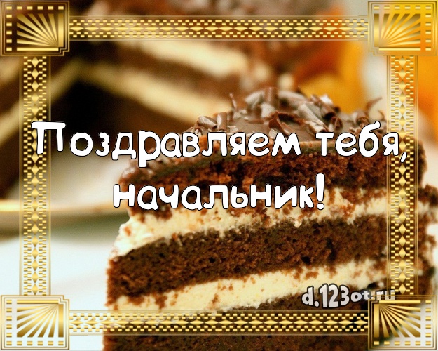 Поздравляем Тебя, начальник! Сладкая картинка дорогому начальнику с вкусняшками для вацап, для telegram, для vk, для фейсбука, для одноклассники! Скачать онлайн бесплатно для вацап!