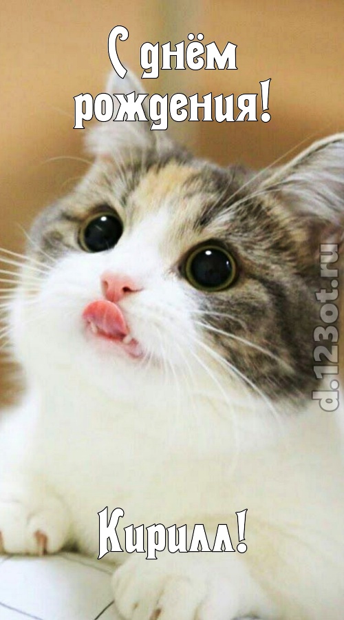 умелая открытка с днём рождения кирилл, скачать онлайн бесплатно на iphone для вацап, поздравление кирилл