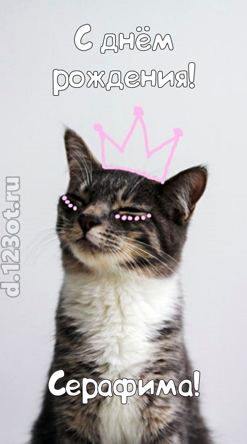 любимая открытка с днём рождения серафима, скачать онлайн бесплатно на iphone для вацап, поздравление серафима