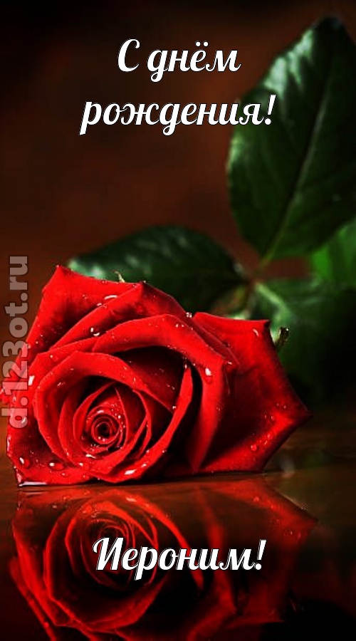 неповторимая открытка с днём рождения иероним, скачать онлайн бесплатно на iphone для вацап, поздравление иероним