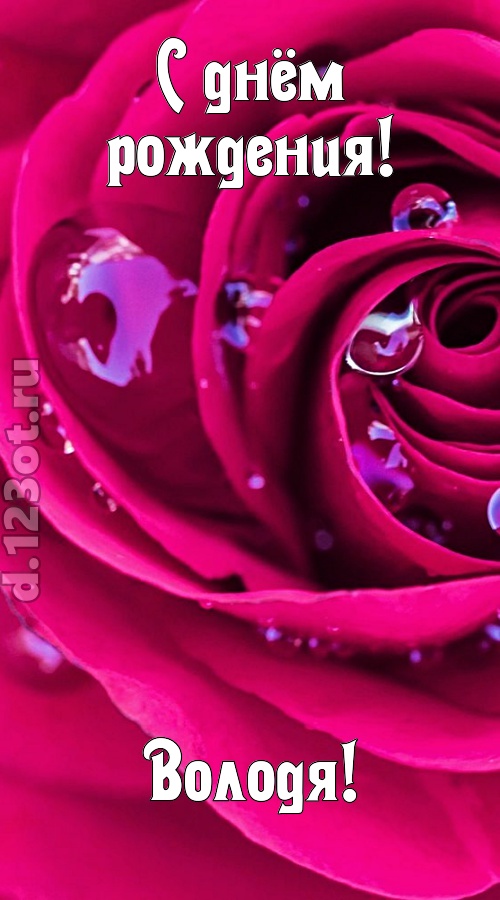неповторимо интересная открытка с днём рождения володя, скачать онлайн бесплатно на iphone для вацап, поздравление володя