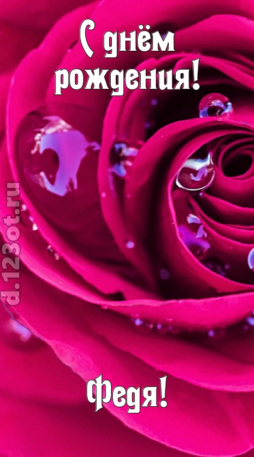 неповторимо интересная открытка с днём рождения федя, скачать онлайн бесплатно на iphone для вацап, поздравление федя