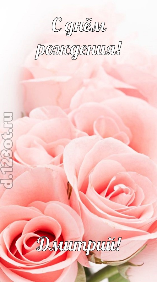 обаятельная открытка с днём рождения дмитрий, скачать онлайн бесплатно на iphone для вацап, поздравление дмитрий