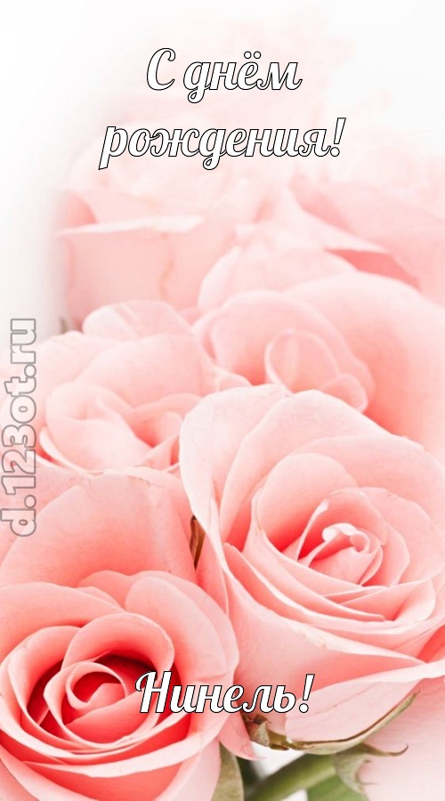обаятельная открытка с днём рождения нинель, скачать онлайн бесплатно на iphone для вацап, поздравление нинель