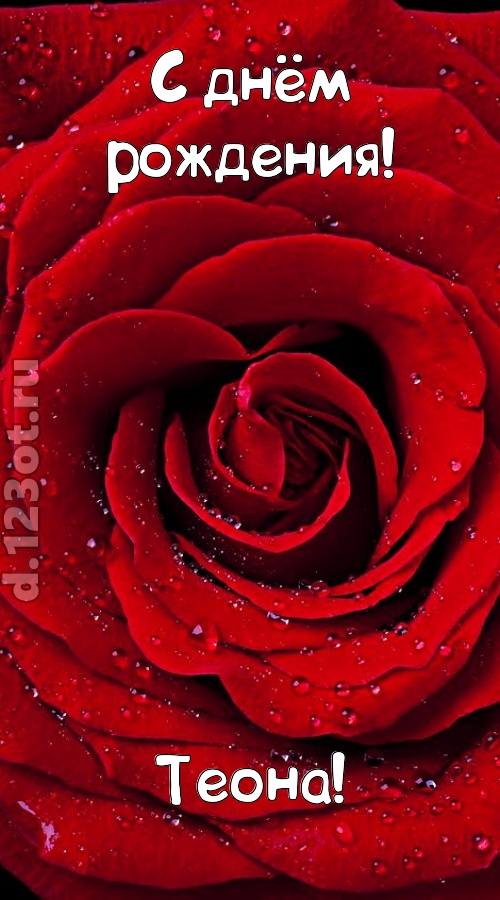 обольстительная открытка с днём рождения теона, скачать онлайн бесплатно на iphone для вацап, поздравление теона