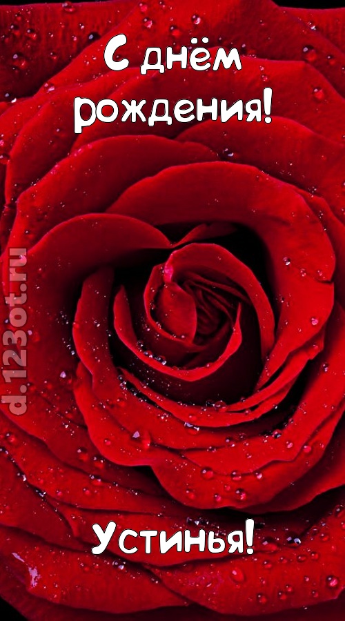 обольстительная открытка с днём рождения устинья, скачать онлайн бесплатно на iphone для вацап, поздравление устинья