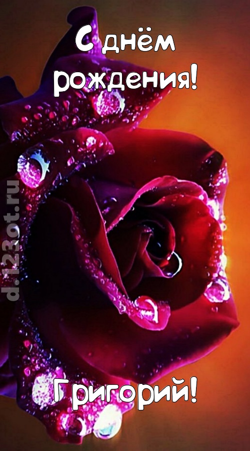 очаровательная открытка с днём рождения григорий, скачать онлайн бесплатно на iphone для вацап, поздравление григорий