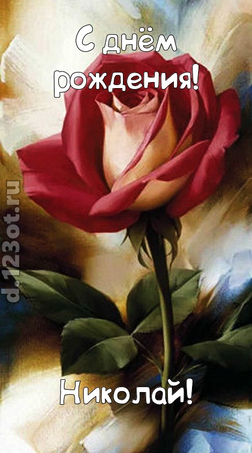 пригожая открытка с днём рождения николай, скачать онлайн бесплатно на iphone для вацап, поздравление николай