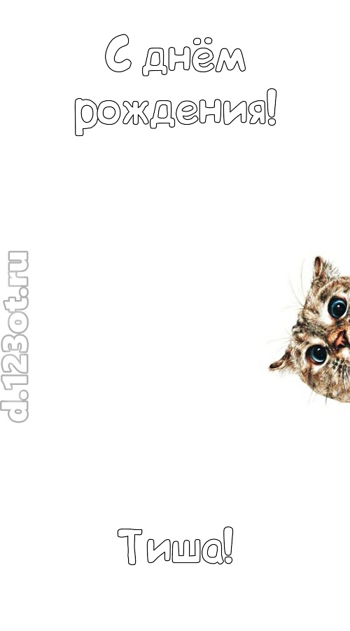 деликатная открытка с днём рождения тиша, скачать онлайн бесплатно на iphone для вацап, поздравление тиша