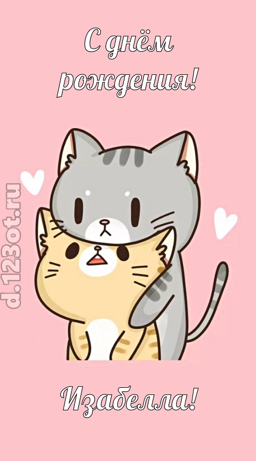 аппетитно-вкусная открытка с днём рождения изабелла, скачать онлайн бесплатно на iphone для вацап, поздравление изабелла